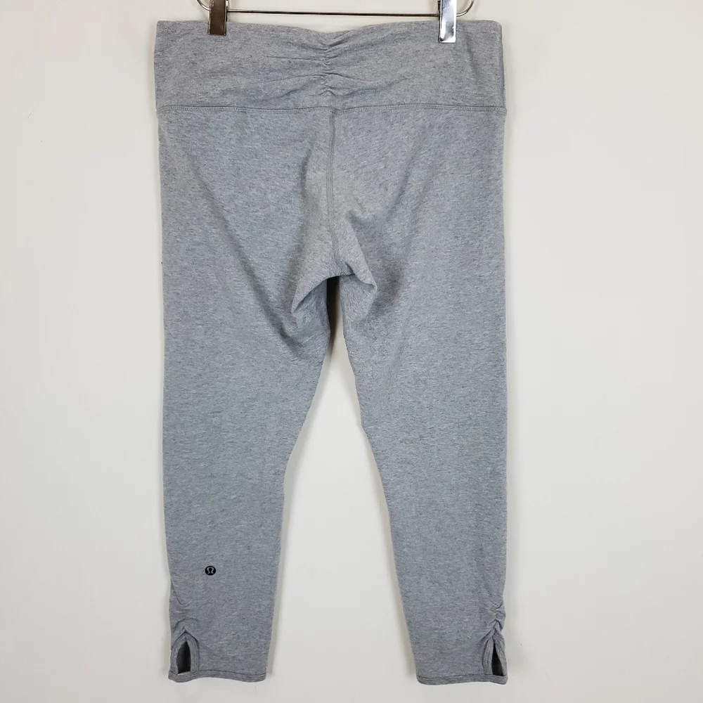 Lululemon Grey Ruched Back Cropped Leggings